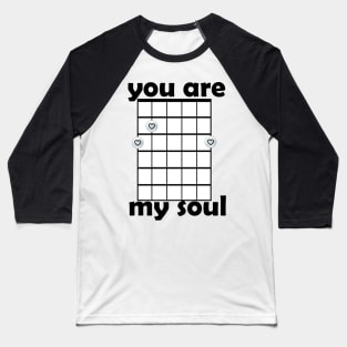 Guitar life Pattern 2 love Black you are my soul Baseball T-Shirt